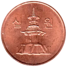 Preview 10 Won, 2012 obverse