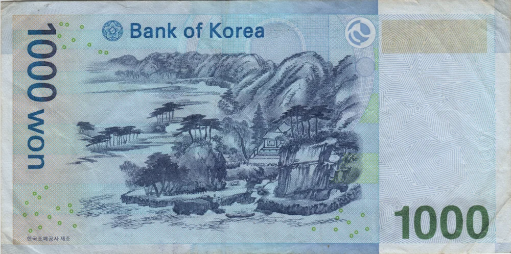 1000 Won, 2007 Obverse
