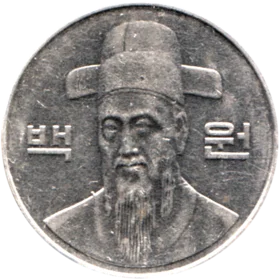 Preview 100 Won, 2004 obverse