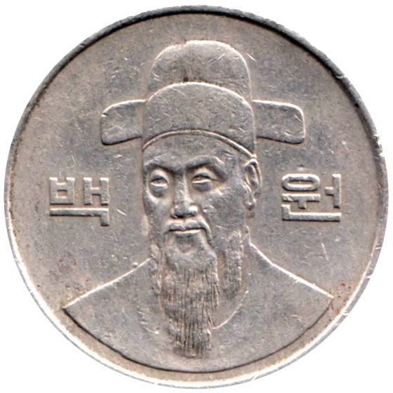 100 Won, 1984 Obverse