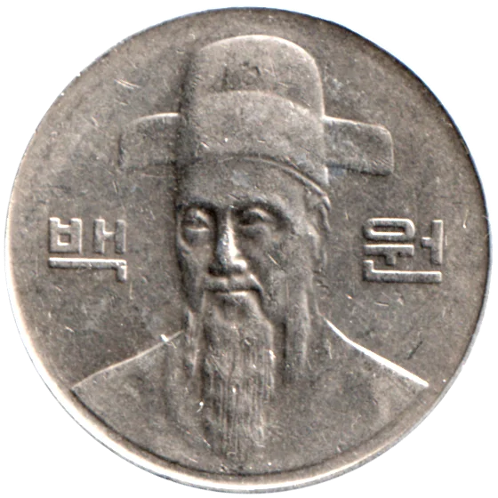 100 Won, 2002 Obverse