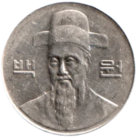 Preview 100 Won, 2002 obverse