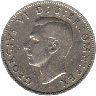 Preview 2 shillings, 1948 obverse