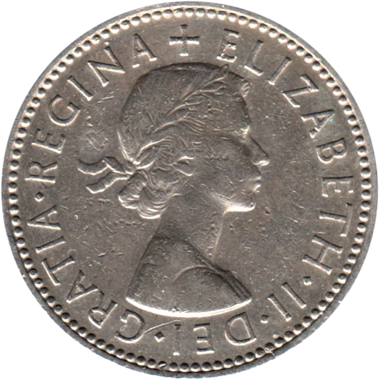 1 shilling, 1958 Obverse