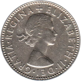 Preview 1 shilling, 1958 obverse