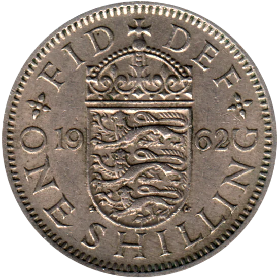 1 shilling, 1962 Reverse