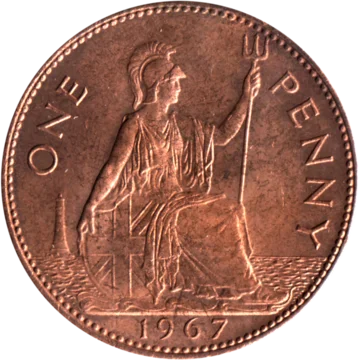 Preview 1 penny, 1967 reverse