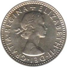 Preview 6 pence, 1961 obverse
