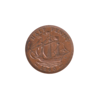 Preview ½ penny, 1960 reverse