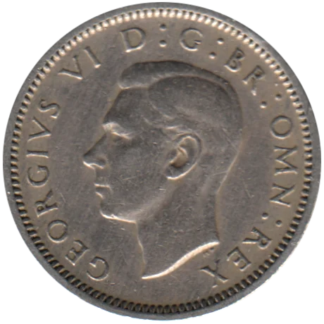 6 pence, 1948 Obverse