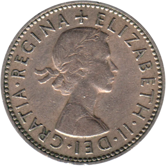1 shilling, 1955 Obverse