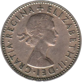 Preview 1 shilling, 1955 obverse