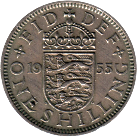 1 shilling, 1955 Reverse