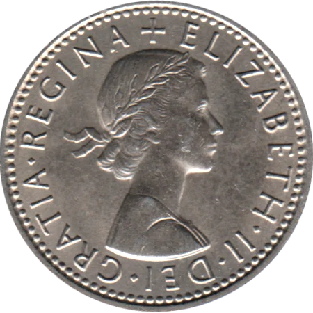 6 pence, 1965 Obverse
