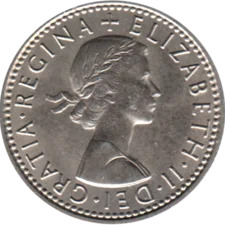 Preview 6 pence, 1965 obverse