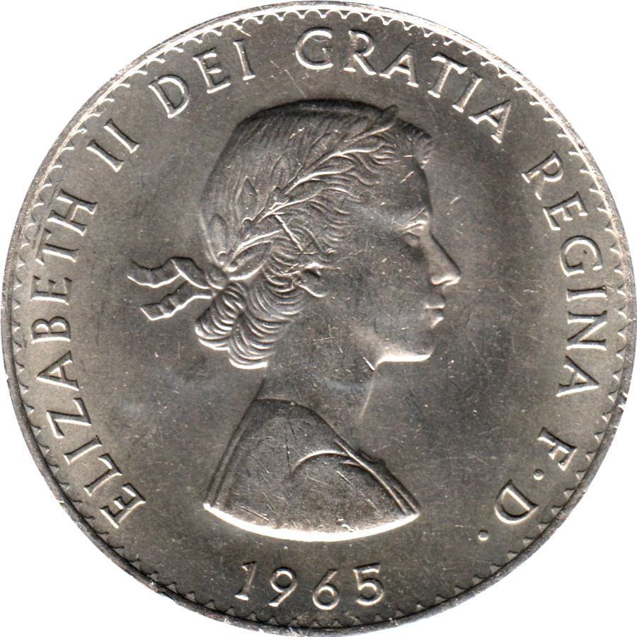 5 shillings, 1965 Obverse