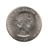 Preview 5 shillings, 1965 obverse