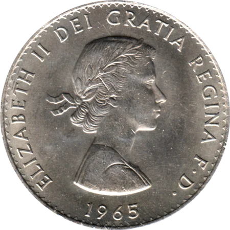 Preview 5 shillings, 1965 obverse