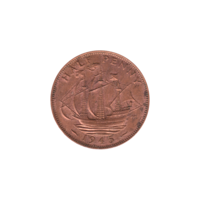 Preview ½ penny, 1945 reverse