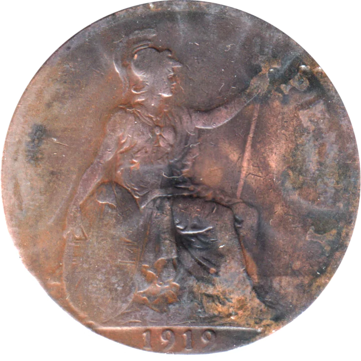 1 penny, 1919 Reverse