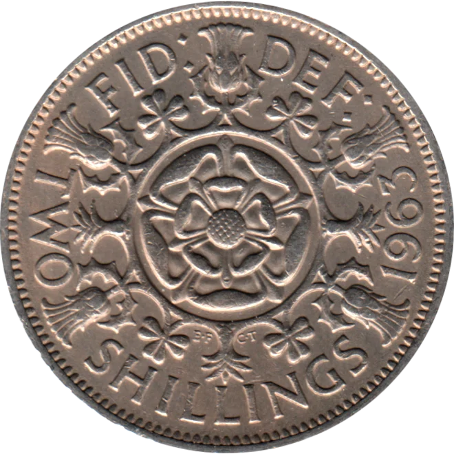 2 shillings, 1963 Reverse