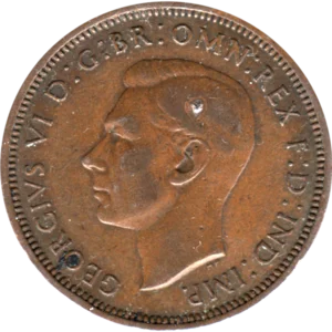 Preview ½ penny, 1941 obverse