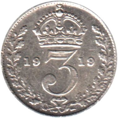 Preview 3 pence, 1919 reverse