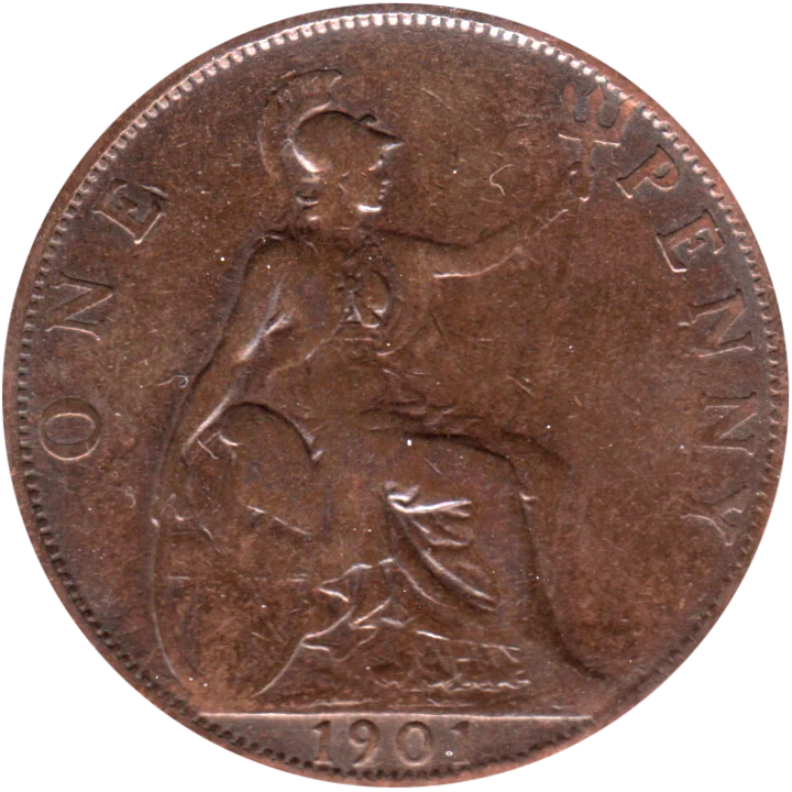 1 penny, 1901 Reverse
