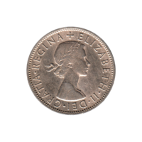 Preview ½ crown, 1957 obverse
