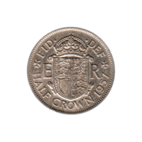 Preview ½ crown, 1957 reverse