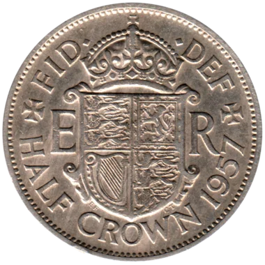 Preview ½ crown, 1957 reverse