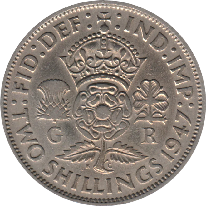 2 shillings, 1947 Reverse