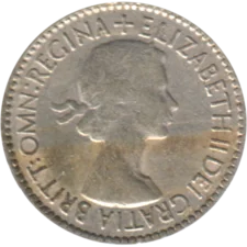 Preview 6 pence, 1953 obverse