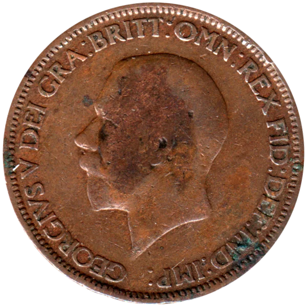 ½ penny, 1930 Obverse