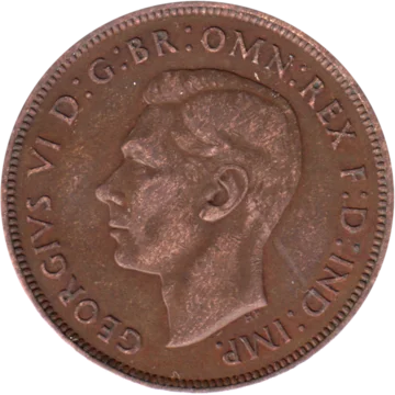 Preview 1 penny, 1937 obverse