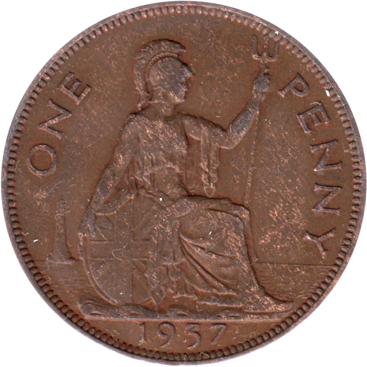 1 penny, 1937 Reverse