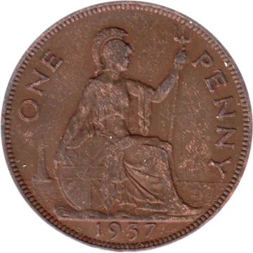 Preview 1 penny, 1937 reverse