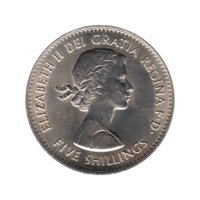 Preview 5 shillings, 1960 obverse