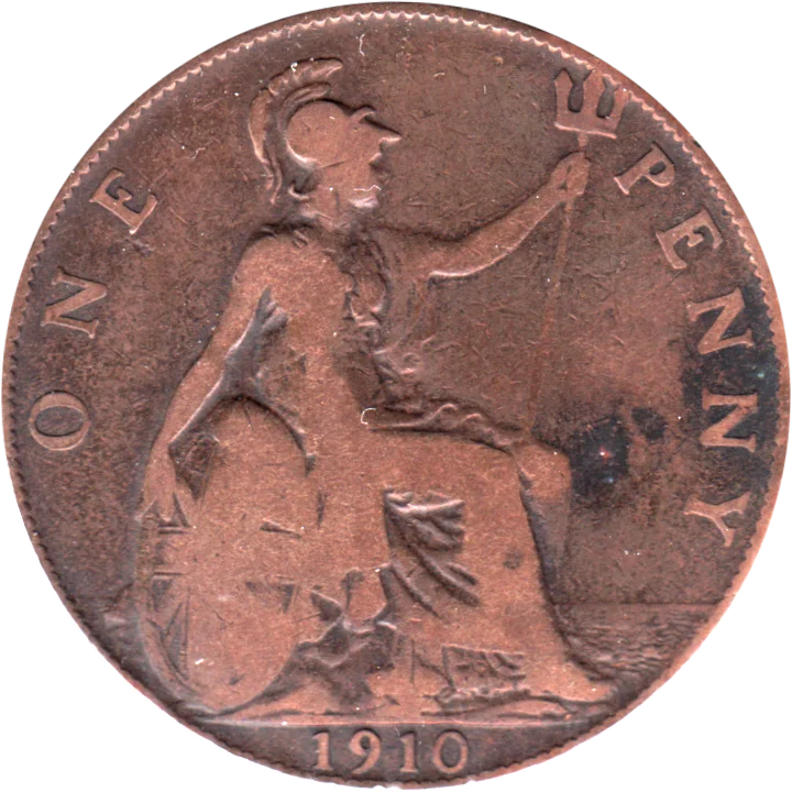 1 penny, 1910 Reverse