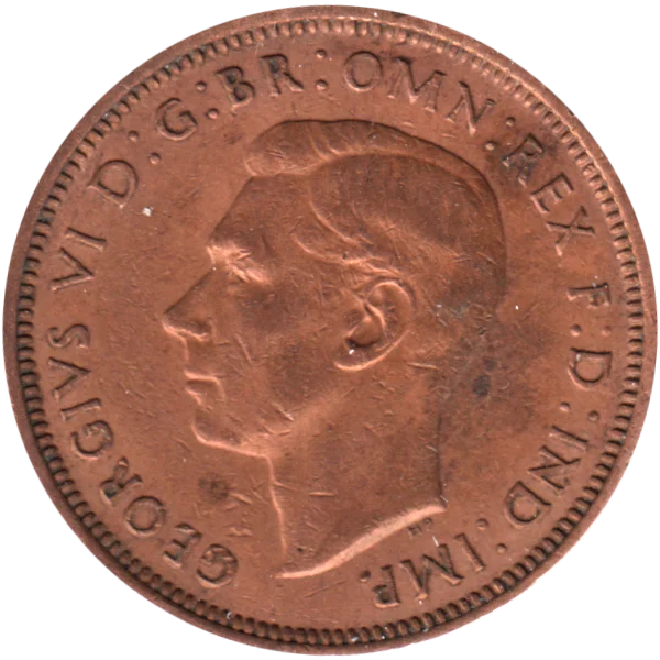 ½ penny, 1942 Obverse