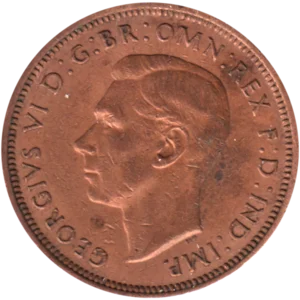 Preview ½ penny, 1942 obverse