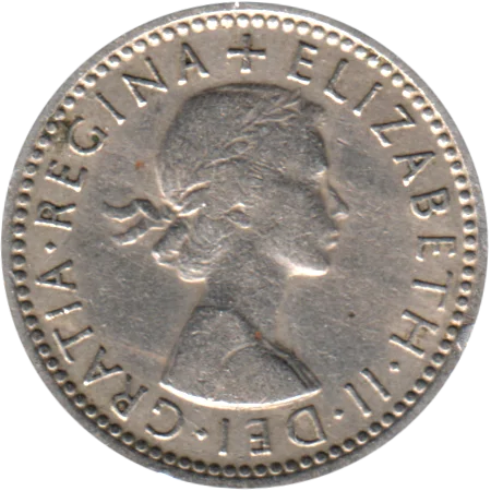 6 pence, 1955 Obverse