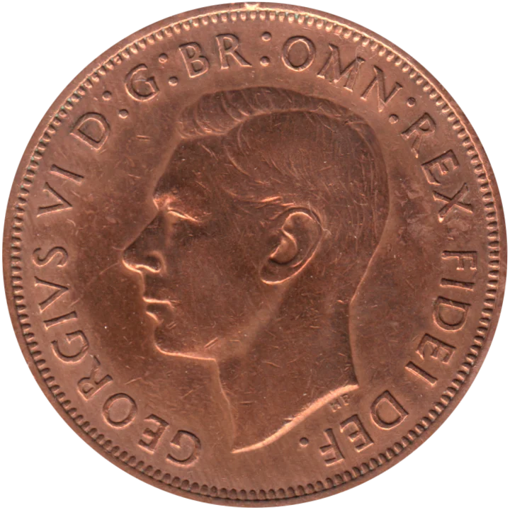 1 penny, 1949 Obverse