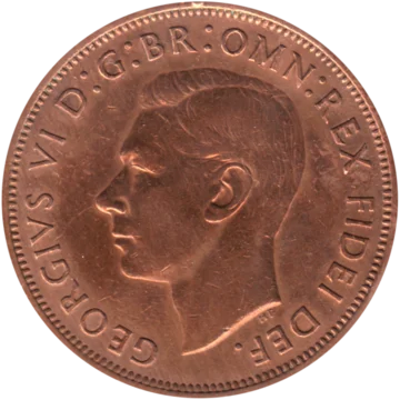 Preview 1 penny, 1949 obverse