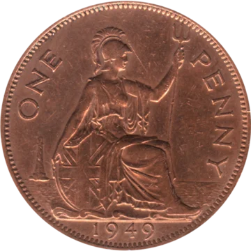 Preview 1 penny, 1949 reverse