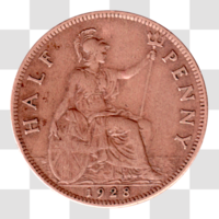 Preview ½ penny, 1928 reverse