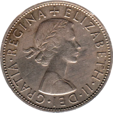 Preview ½ crown, 1960 obverse