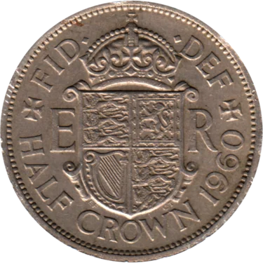 Preview ½ crown, 1960 reverse