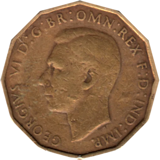 3 pence, 1948 Obverse