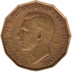 Preview 3 pence, 1948 obverse